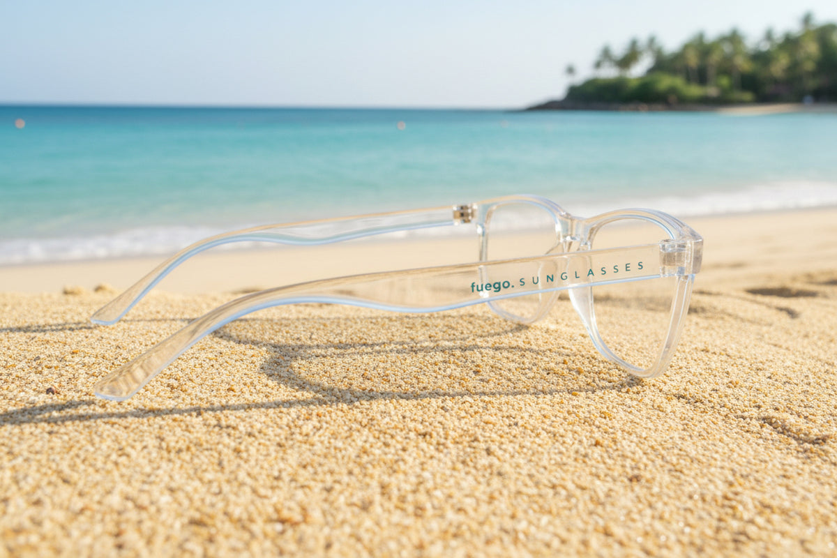 Blue Light Blocking Glasses by FUEGO Sunglasses clear frame