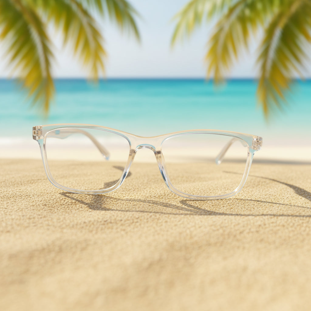 Blue Light Blocking Glasses by FUEGO Sunglasses clear frame